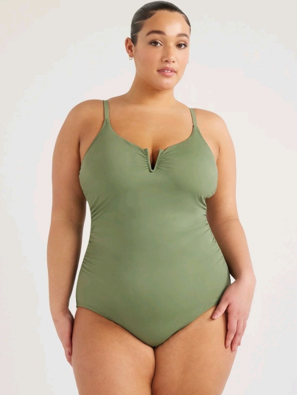 Time and Tru Olive Swimsuit